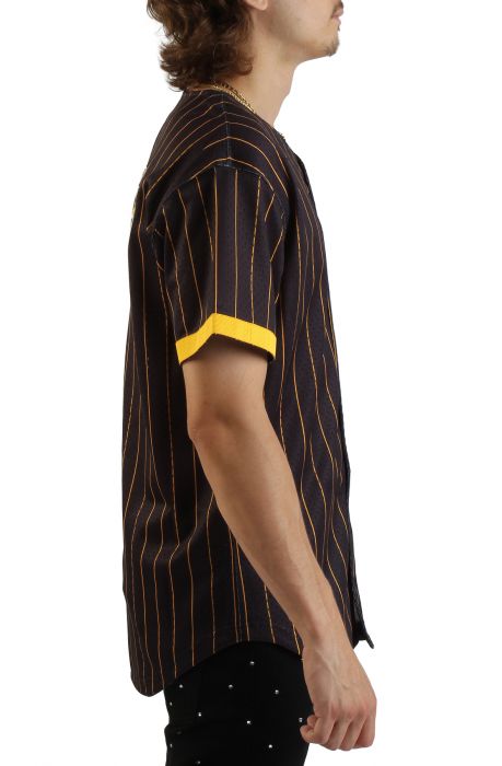 NBA Los Angeles Lakers Final Second Mesh Button Up Top  Brown