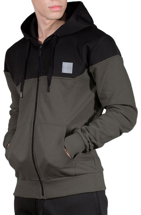 Langdon Tech Tracksuit Hood Black/Fern Black & Green