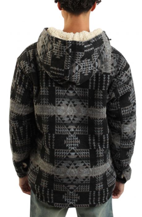 Tribal Hooded Overshirt Black/Grey