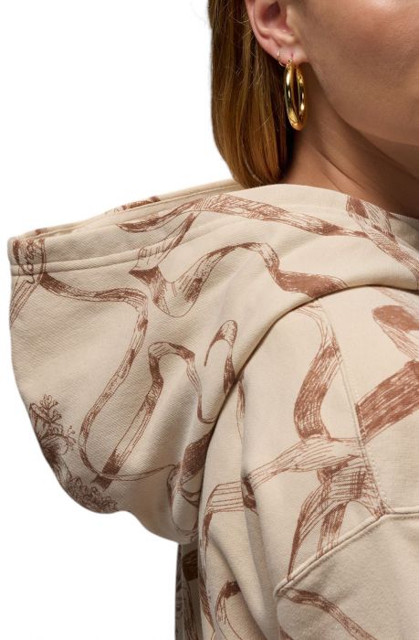 Brooklyn Fleece Printed Pullover Legend Lt Brown/Legend Md Brown