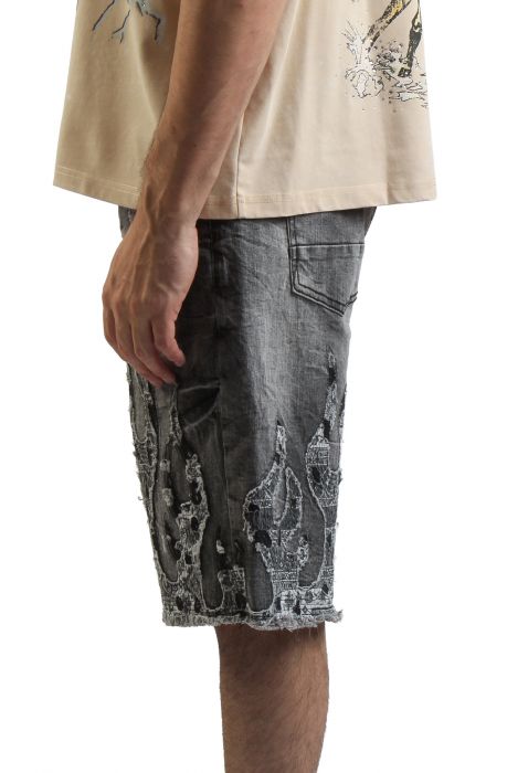 Mechanical Flames Shorts Eris Grey