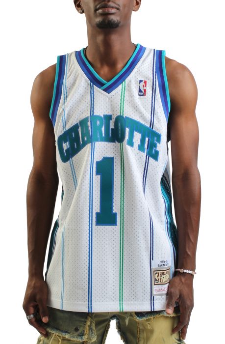 NBA Charlotte Hornets 1999 Baron Davis Swingman Jersey White
