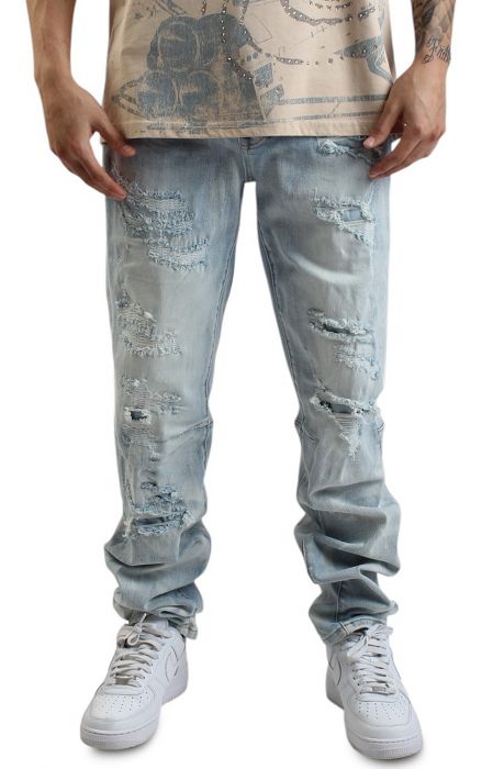 Graham Ripped Jeans Santorini Blue