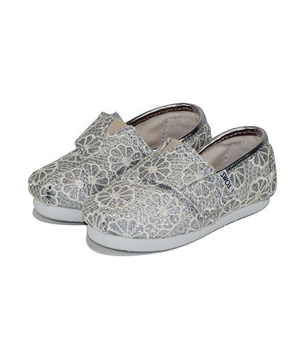 Tiny Toms: Classic Silver Crochet Glitter Silver