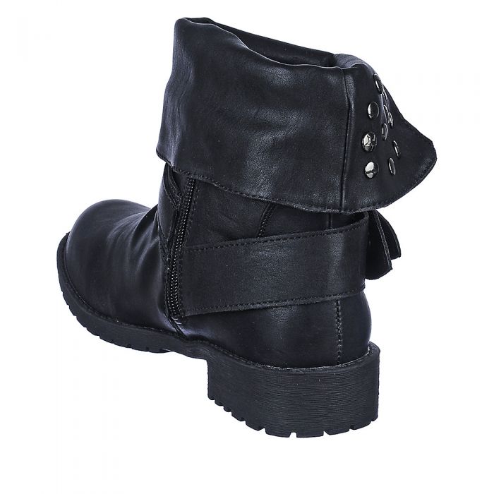SHIEKH Women's Fold Down Leather Boot Sotila-6 SOTILA-6/BLK - Shiekh