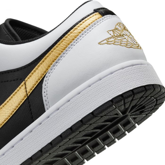 Air Jordan 1 Low White/Metallic Gold-Black