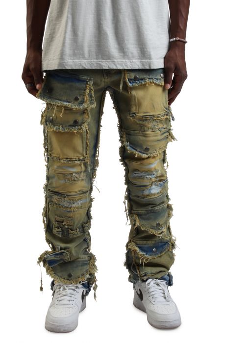 Quavious Cargo Jeans Blue Tint
