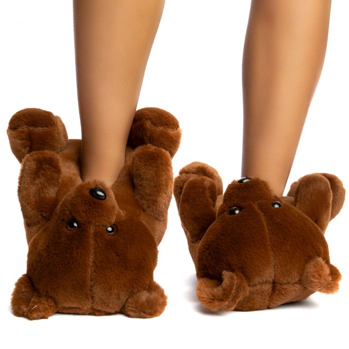 Plush-01 Bear Fuzzy Slippers Coco