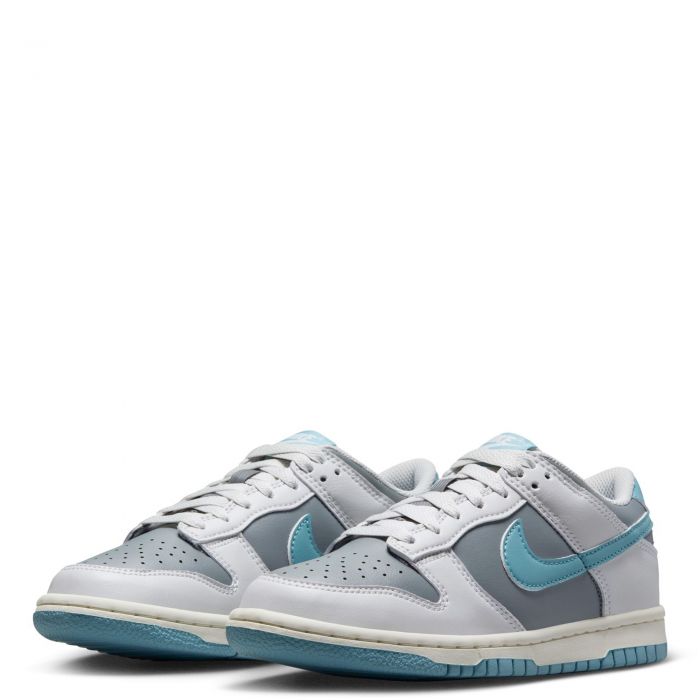 Grade-School Nike Dunk Low Photon Dust/Denim Turq-Smoke Grey-Sail