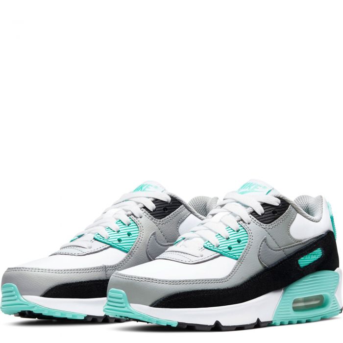 (GS) Air Max 90 LTR White/Particle Grey-Lt Smoke Grey