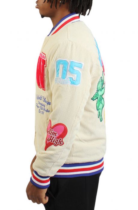 Cherub Rock Varsity Jacket Cream