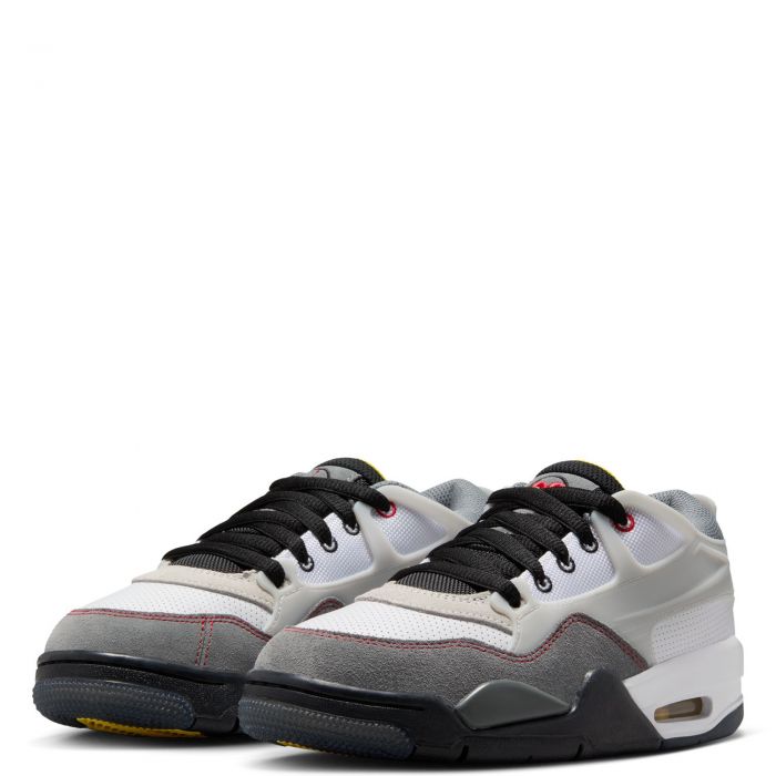 Grade-School Air Jordan 4 RM Premium White/Fire Red-Black/Smoke Grey