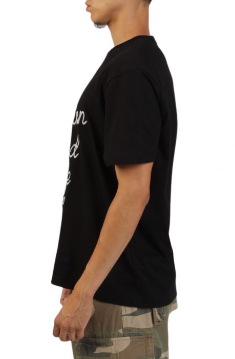 Embroidered Rope Logo T-Shirt  Black