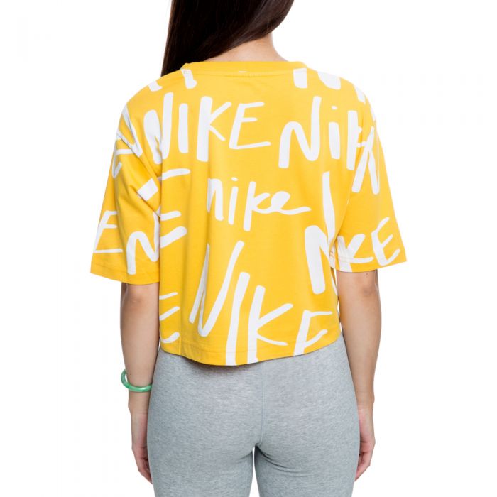 nike crop top yellow