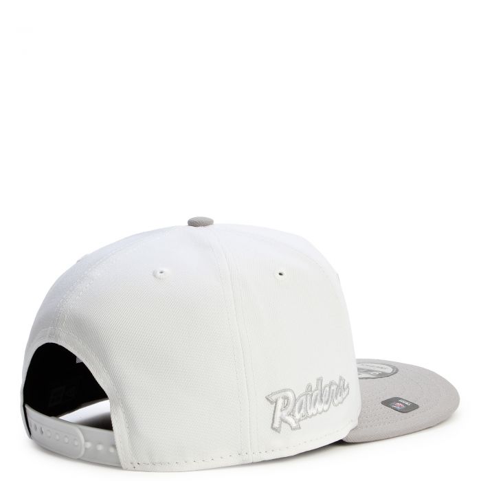 NFL Las Vegas Raiders 950 A-Frame Pre-Curved Snapback White/Grey