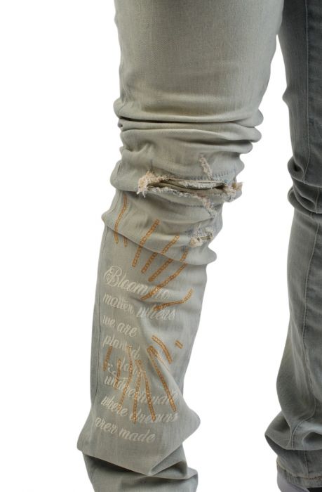 Seville Floral Stacked Jean Seville Blue