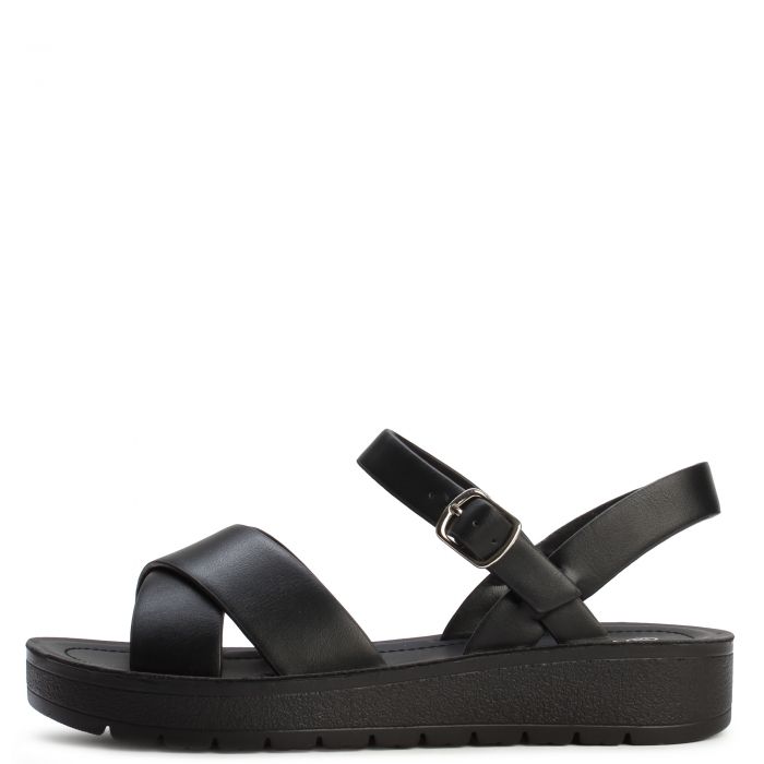 FD Chester Flat Sandal  Black