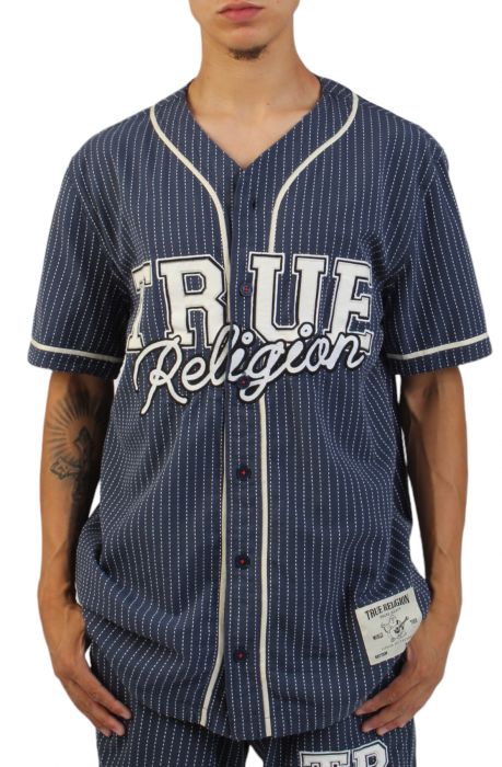 Big T Baseball Jersey  Pacific Blue