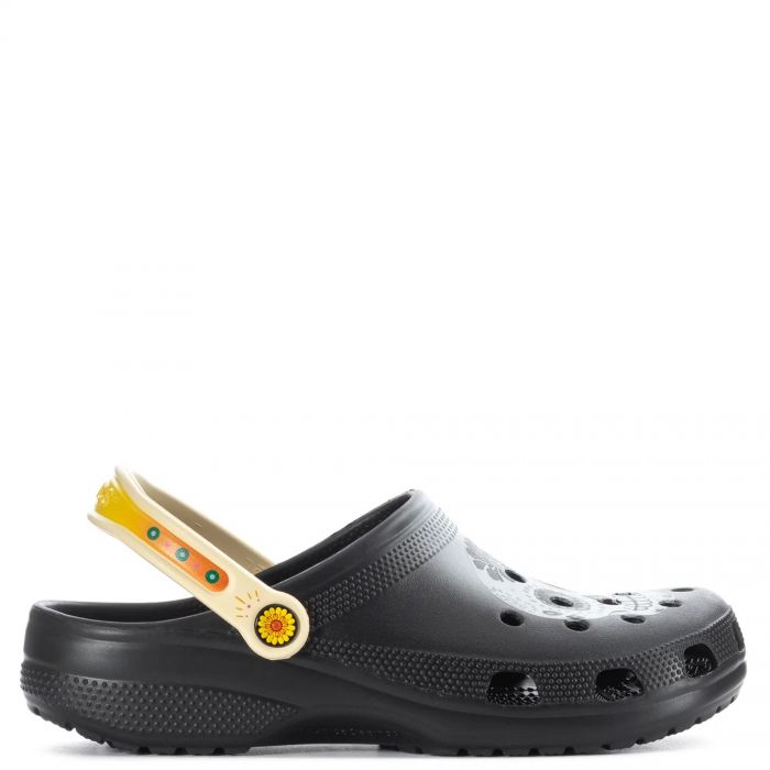 Day of The Dead Classic Clog  Black/Multi color