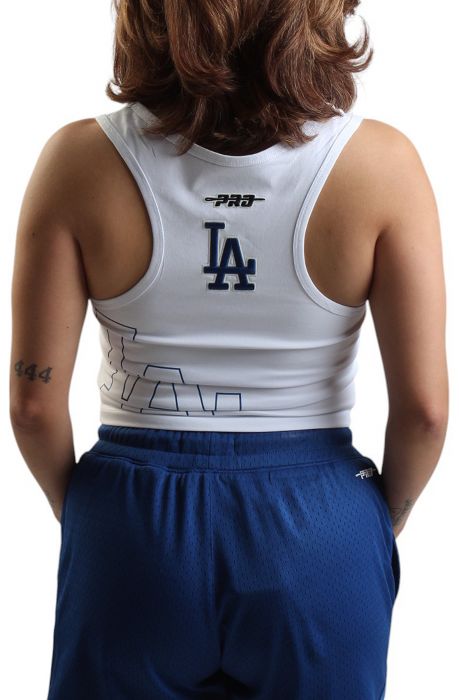 MLB Los Angeles Dodgers Fitted Tank Top  White