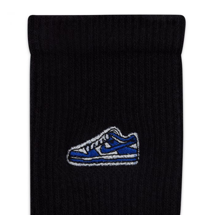 Everyday Plus Cushioned Crew Socks Black/Varsity Royal/White