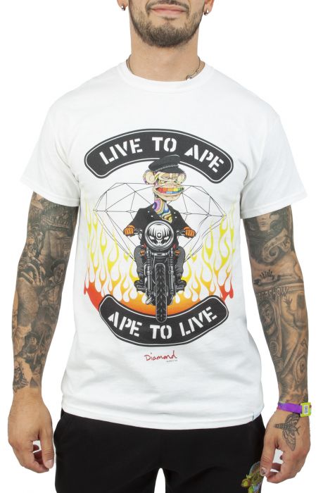 Live To Ape Tee White