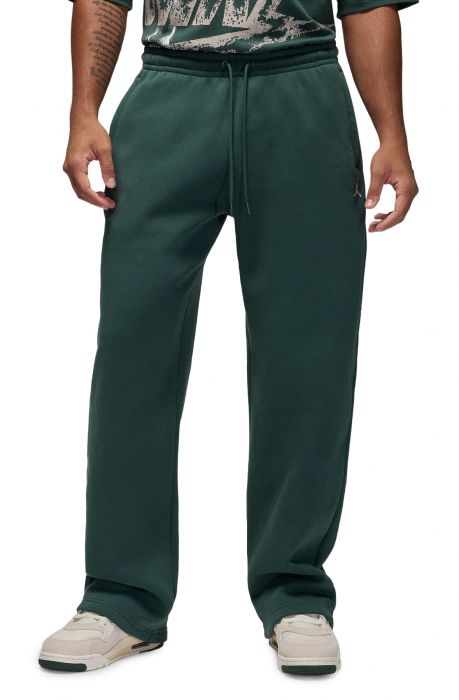 Brooklyn Fleece Oversized Open-Hem Pants Midnight Green/Sail