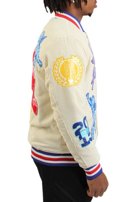 Cherub Rock Varsity Jacket Cream