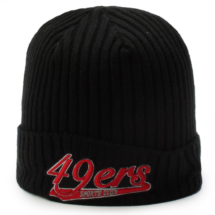San Francisco 49ers Script Beanie  Black