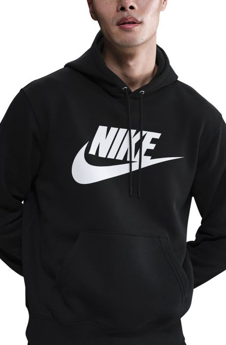  Sportswear Club Fleece Pullover Hoodie Black/Black/White