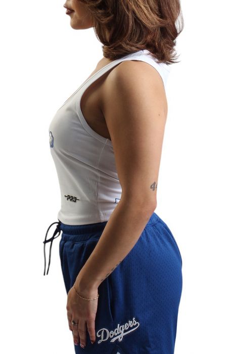 MLB Los Angeles Dodgers Fitted Tank Top  White