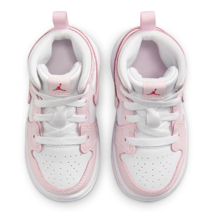 Toddler Jordan 1 Mid White/Pink Foam