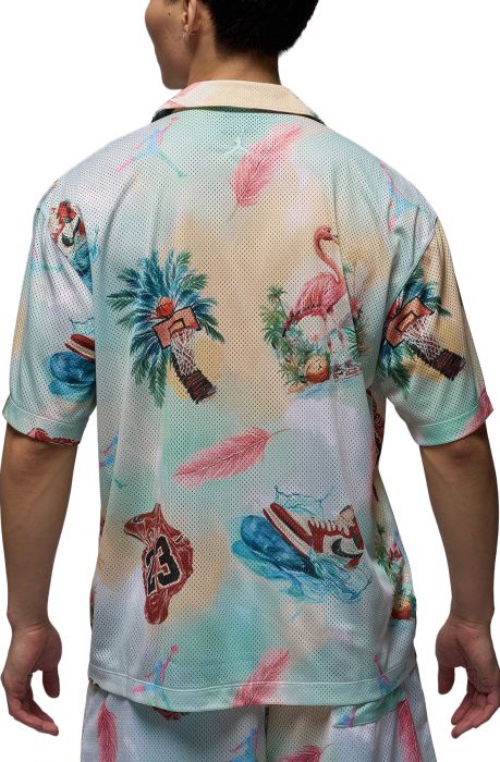 Essentials Printed Camp Top Sail/Glacier Blue