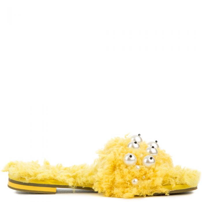 Cape Robbin Evelyn-7 Women's Yellow Fury Sandal Yellow