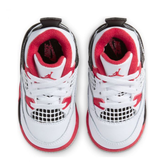 (TD) Air Jordan 4 Retro White/Fire Red-Black-Tech Grey