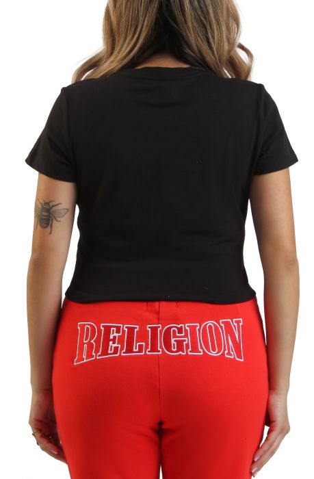True Religion X Bella Dona Crystal Lowrider Baby T-Shirt Black