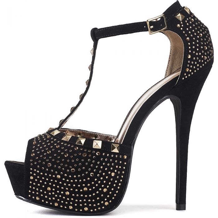 JENNI RIVERA Women's Studded Platform Heel Jacklyn-128 JACKLYN-128 ...