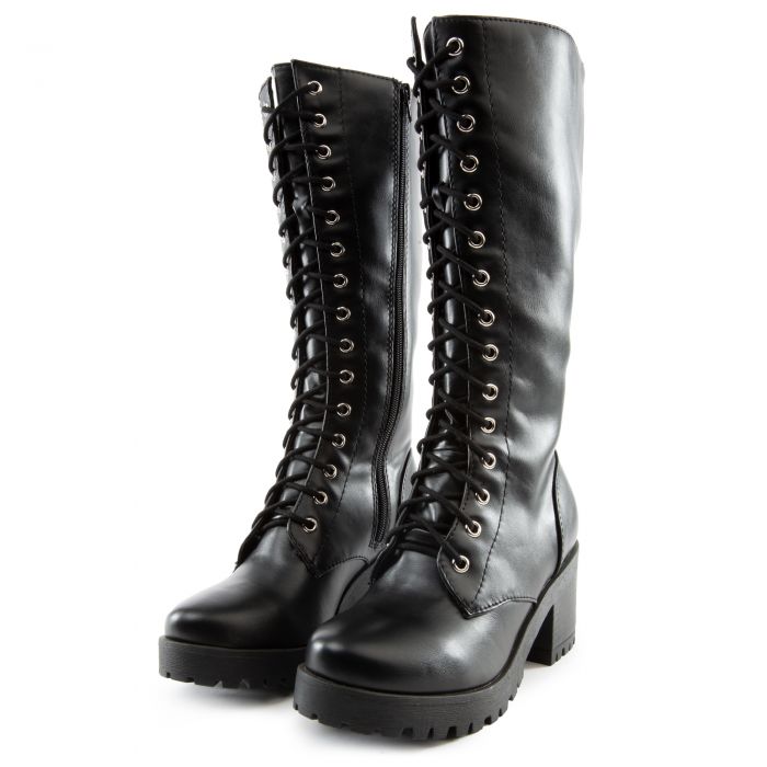 FORTUNE DYNAMICS Canopy-S Lace-Up Combat Boots FD CANOPY-S-BLACK - Shiekh