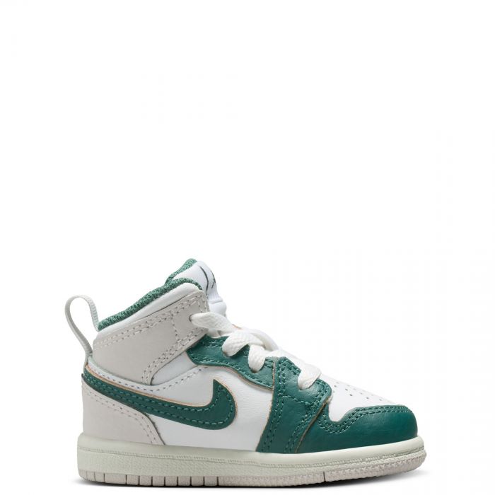 Toddler Jordan 1 Mid SE White/Oxidized Green-Sail-Neutral Grey