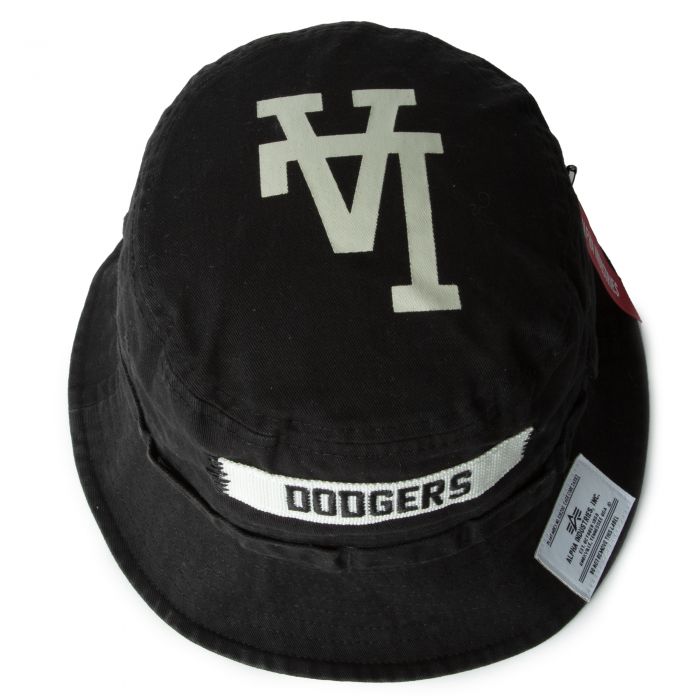NEW ERA CAPS LA Dodgers Alpha Industries X MLB Black Bucket Hat