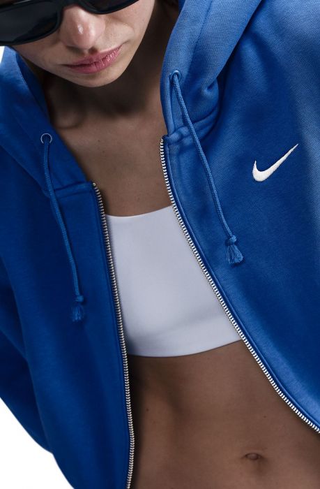 Sportswear Phoenix Fleece Loose Cropped Full-Zip Hoodie Game Royal/Sail