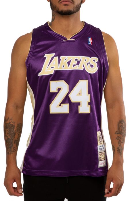 Men's Mitchell & Ness Kobe Bryant Purple Los Angeles Lakers 2007-08  Hardwood Classics 60th Season Authentic Jersey