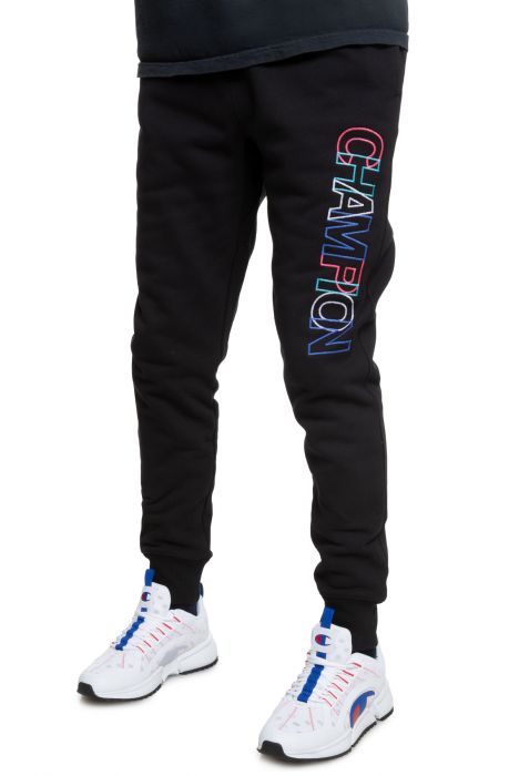 champion reverse weave black joggers pants