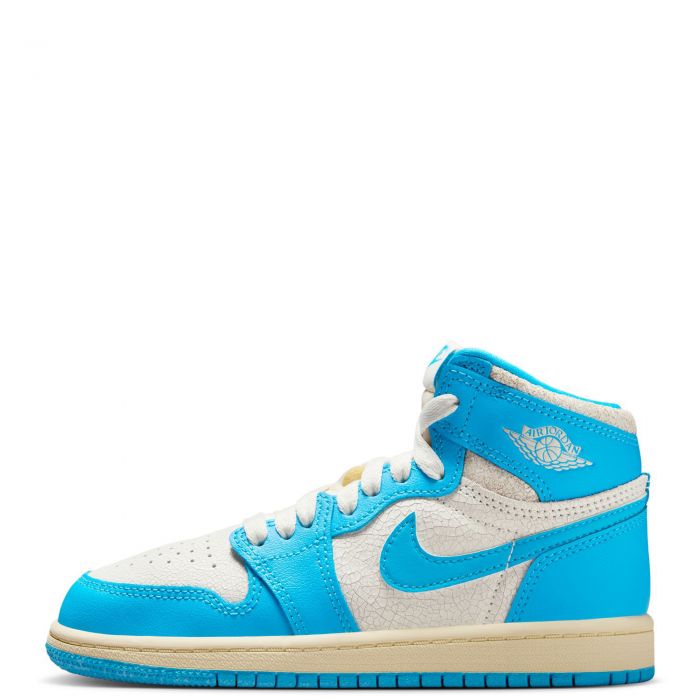 Pre-School Jordan 1 Retro High OG UNC Reimagined Dark Powder Blue/Dark Powder Blue-Sail