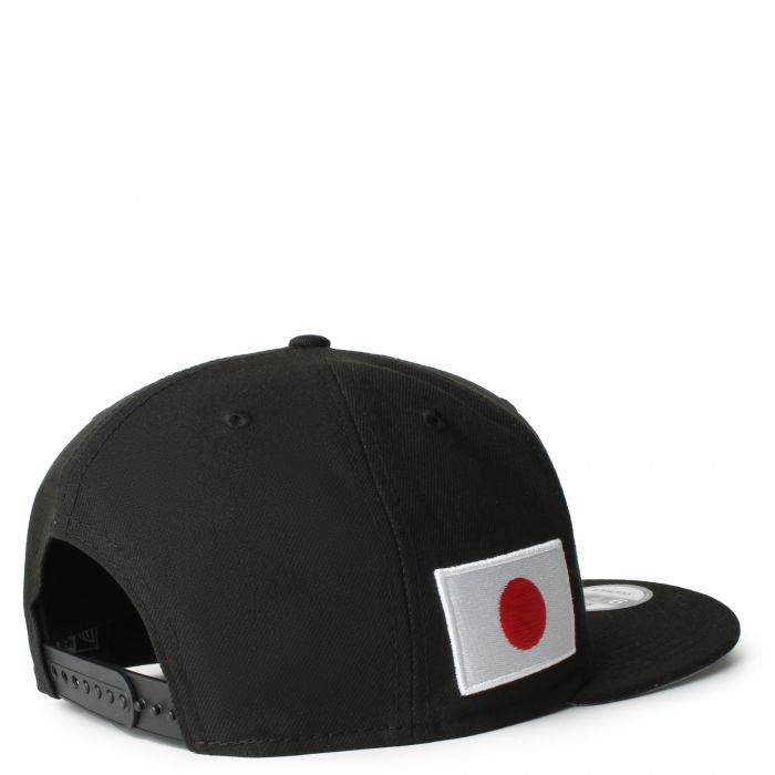 Los Angeles Dodgers Flag of Japan Patch 9FIFTY Snapback Hat Black