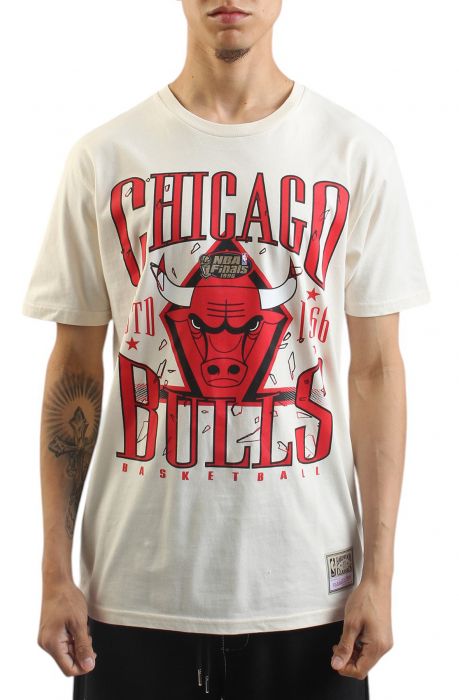 NBA Chicago Bulls Shattered Lockup T-Shirt  Vintage White