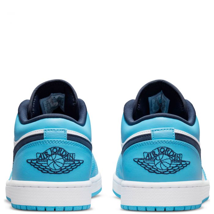 Air Jordan 1 Low White/Dk Powder Blue-Obsidian