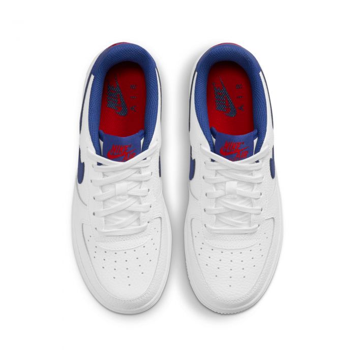 (GS) Air Force 1 White/Deep Royal Blue-University Red