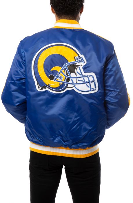 Los Angeles Rams Varsity Satin Jacket Blue/Gold/White