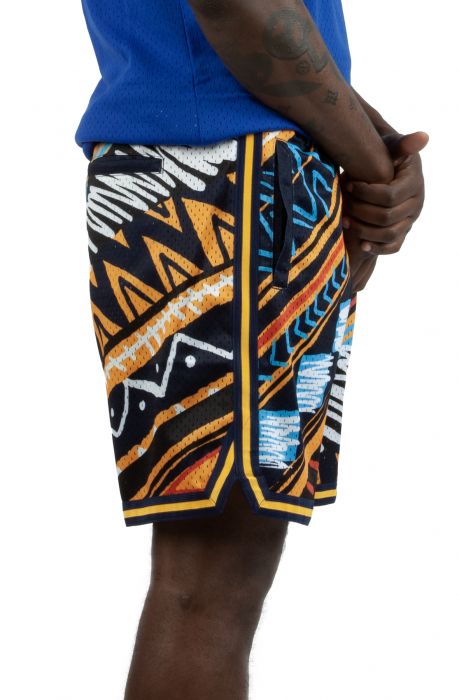 Golden State Game Day Tribal Shorts Blue Tribal